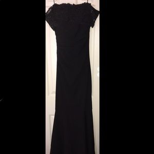 Black off shoulder dress